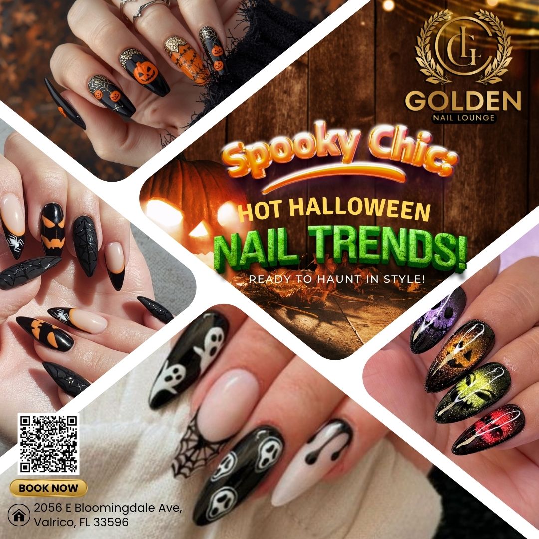 Spooky Season - Spooky Nails - Fall Beauty Vibe - Golden Nail Lounge